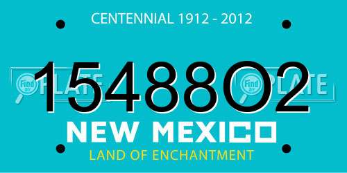 15488O2 New Mexico License Plate
