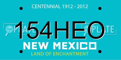 154HEO New Mexico License Plate