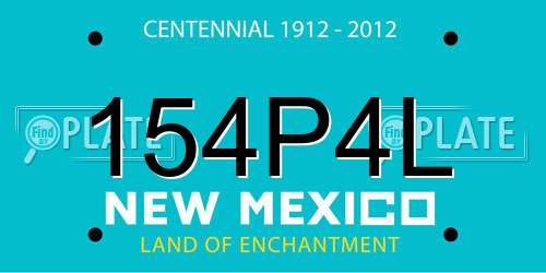 154P4L New Mexico License Plate