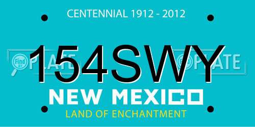 154SWY New Mexico License Plate