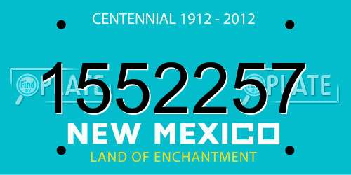 1552257 New Mexico License Plate