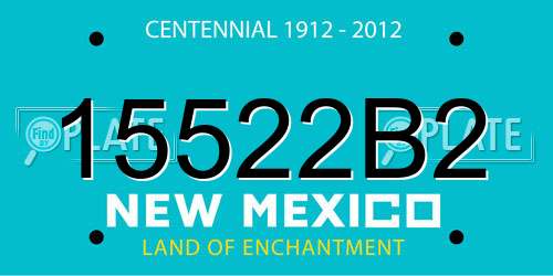 15522B2 New Mexico License Plate