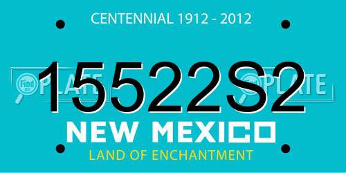 15522S2 New Mexico License Plate