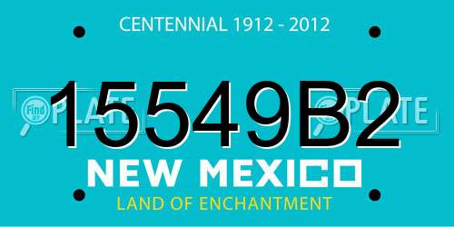 15549B2 New Mexico License Plate