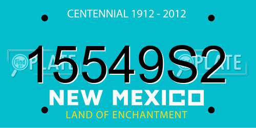 15549S2 New Mexico License Plate