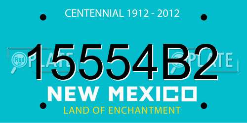 15554B2 New Mexico License Plate