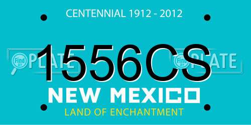 1556CS New Mexico License Plate