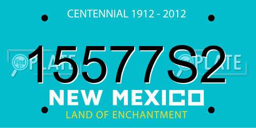 15577S2 New Mexico License Plate