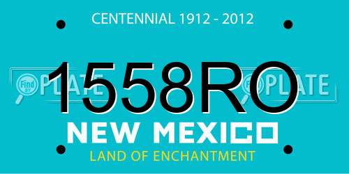 1558RO New Mexico License Plate