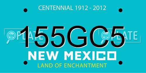 155GC5 New Mexico License Plate