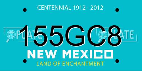 155GC8 New Mexico License Plate