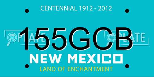155GCB New Mexico License Plate