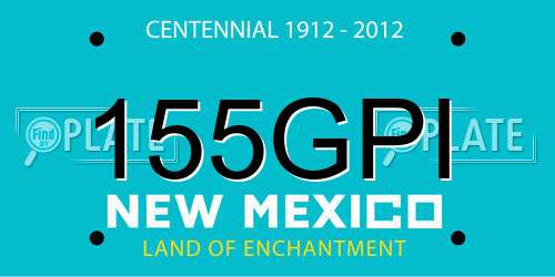 155GPI New Mexico License Plate