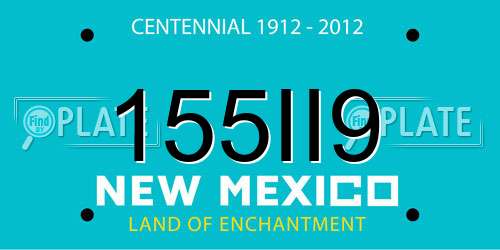 155II9 New Mexico License Plate