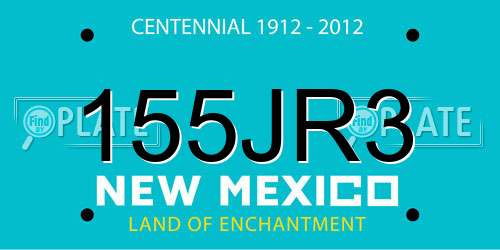 155JR3 New Mexico License Plate