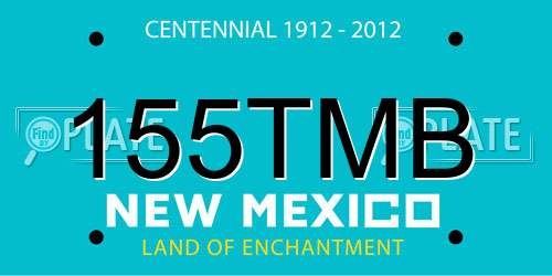 155TMB New Mexico License Plate
