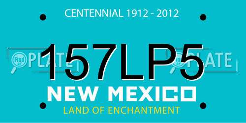 157LP5 New Mexico License Plate