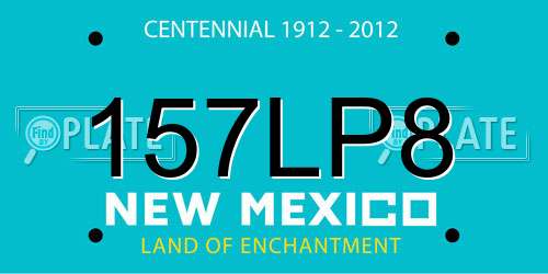 157LP8 New Mexico License Plate