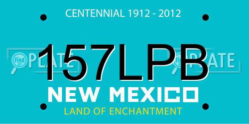 157LPB New Mexico License Plate