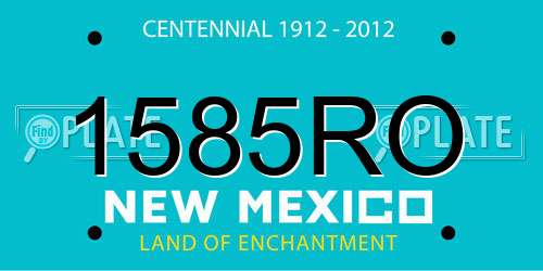 1585RO New Mexico License Plate