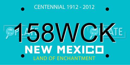 158WCK New Mexico License Plate