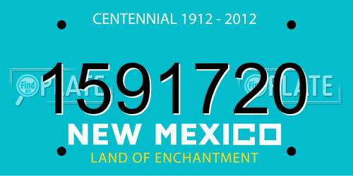 1591720 New Mexico License Plate