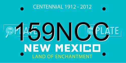 159NCC New Mexico License Plate