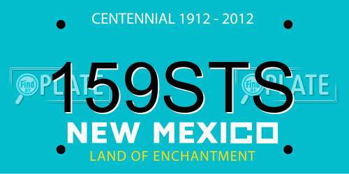 159STS New Mexico License Plate