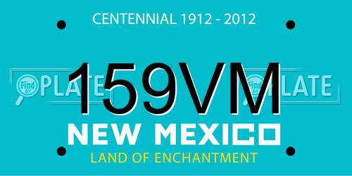 159VM New Mexico License Plate