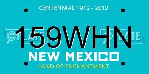159WHN New Mexico License Plate
