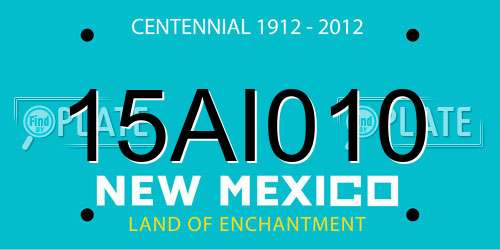 15AI010 New Mexico License Plate