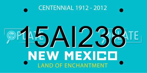 15AI238 New Mexico License Plate