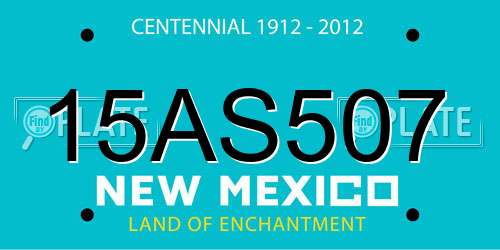15AS507 New Mexico License Plate