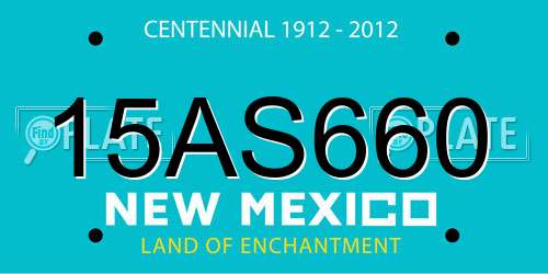 15AS660 New Mexico License Plate
