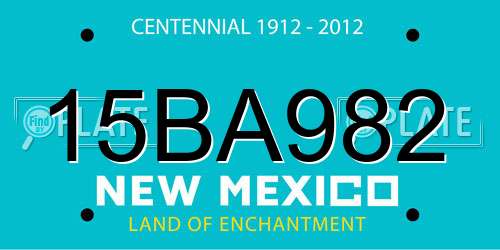 15BA982 New Mexico License Plate