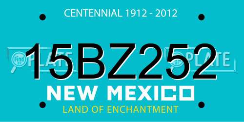 15BZ252 New Mexico License Plate