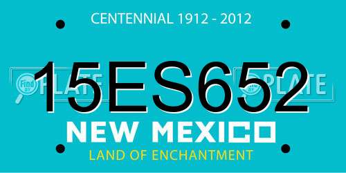 15ES652 New Mexico License Plate