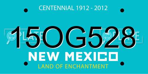 15OG528 New Mexico License Plate