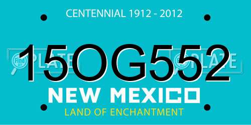 15OG552 New Mexico License Plate