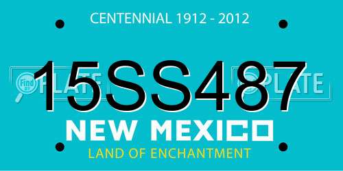 15SS487 New Mexico License Plate