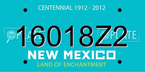 16018Z2 New Mexico License Plate