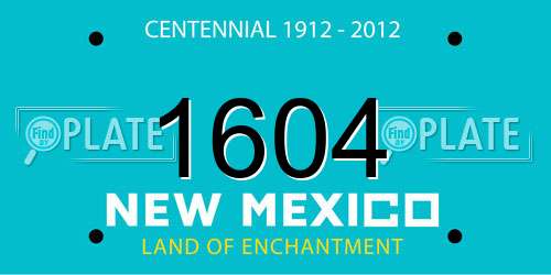 1604 New Mexico License Plate