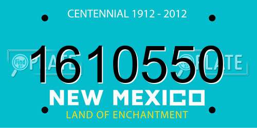 1610550 New Mexico License Plate