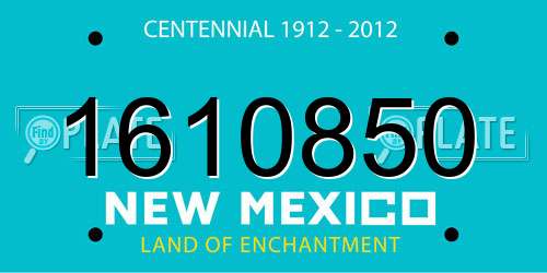 1610850 New Mexico License Plate