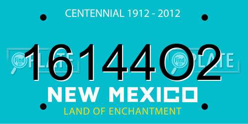 16144O2 New Mexico License Plate