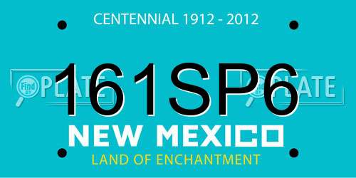 161SP6 New Mexico License Plate