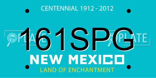 161SPG New Mexico License Plate