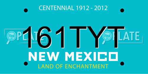 161TYT New Mexico License Plate