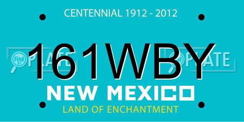 161WBY New Mexico License Plate
