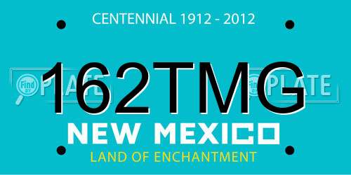 162TMG New Mexico License Plate
